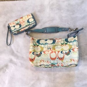 Coach purse and matching wallet